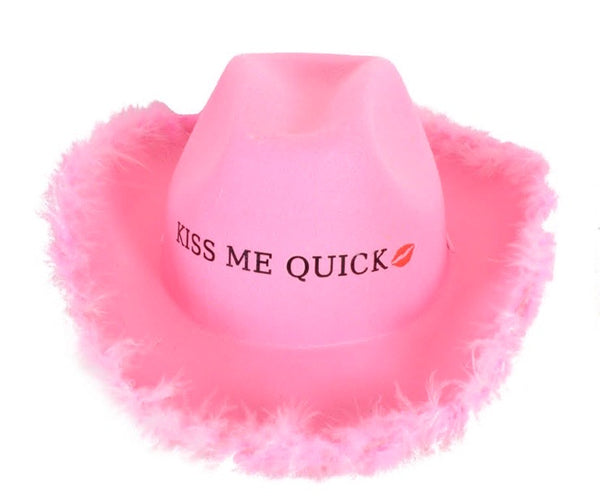 Kiss me Quick Cowboy Hat (Pink)